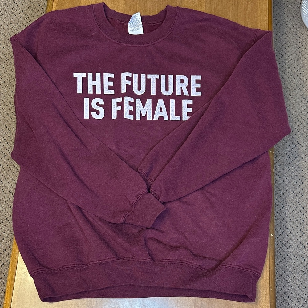Gildan Women's Maroon Crew Neck Sweater